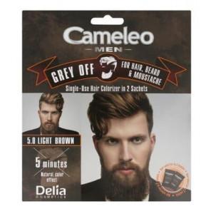 Cameleo Men Grey Off, farba do włosów, brody i wąsów, 5.0 Light Brown, 2 x 15 ml - zdjęcie produktu