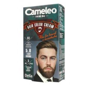 Cameleo Men Hair Color Cream, farba do włosów, brody i wąsów, 5.0 Light Brown, 30 ml - zdjęcie produktu