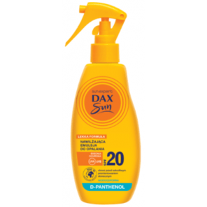 Dax Sun, nawilżająca emulsja do opalania w sprayu, SPF 20, 200 ml - zdjęcie produktu