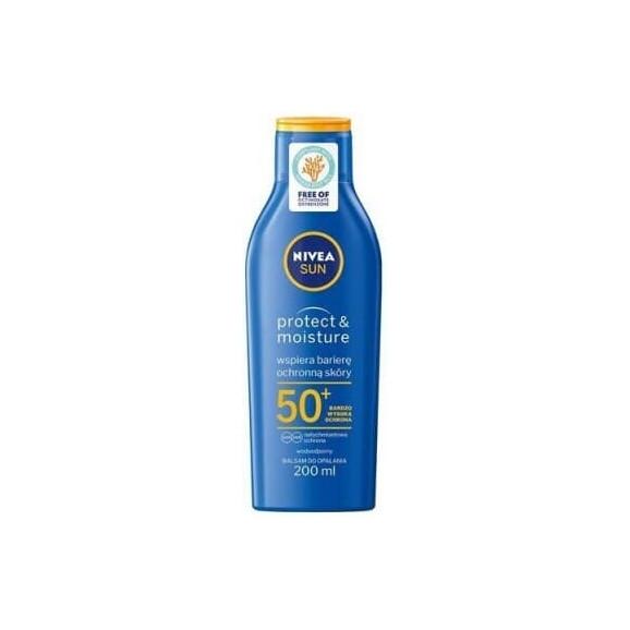 Nivea Sun Protect & Moisture, nawilżający balsam do opalania SPF 50+, 200 ml - zdjęcie produktu