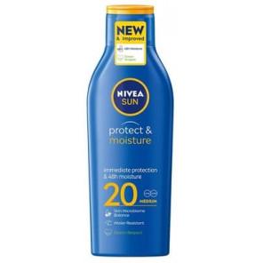 Nivea Sun Protect & Moisture, nawilżający balsam do opalania SPF 20, 200 ml - zdjęcie produktu