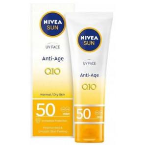 Nivea Sun UV Face Anti-Age Q10, przeciwstarzeniowy krem z wysoką ochroną, SPF 50, 50 ml - zdjęcie produktu