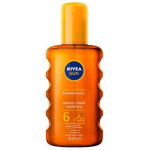 Nivea Sun, olejek karotenowy do opalania w sprayu, SPF 6, 200 ml - zdjęcie produktu