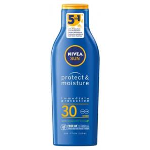 Nivea Sun Protect & Moisture, nawilżający balsam do opalania SPF 30, 200 ml - zdjęcie produktu