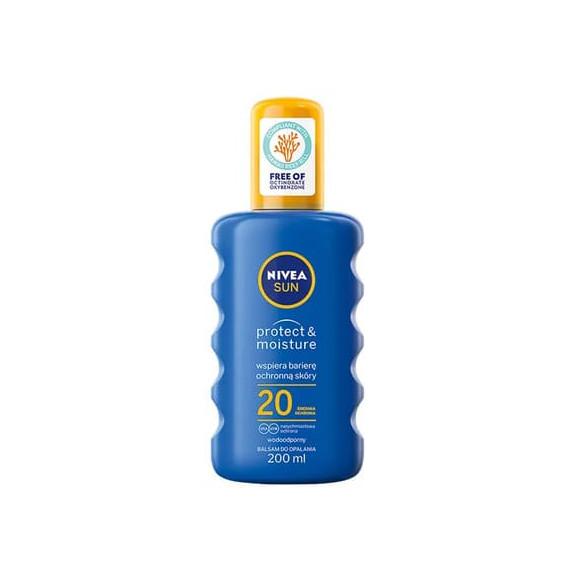 Nivea Sun Protect & Moisture, nawilżający spray do opalania SPF 20, 200 ml - zdjęcie produktu