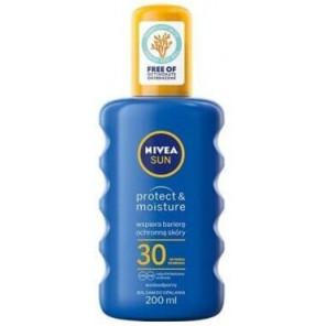 Nivea Sun Protect & Moisture, nawilżający spray do opalania SPF 30, 200 ml - zdjęcie produktu