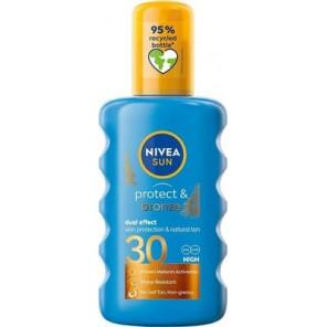 Nivea Sun Protect & Bronze, balsam do opalania aktywujący naturalną opaleniznę w sprayu, SPF 30, 200 ml - zdjęcie produktu