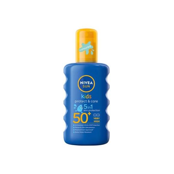 Nivea Sun Kids Protect & Care, nawilżający ochronny spray na słońce dla dzieci, SPF 50+, 200 ml - zdjęcie produktu