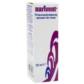 Narivent, przeciwobrzękowy aerozol do nosa, 20 ml - zdjęcie produktu