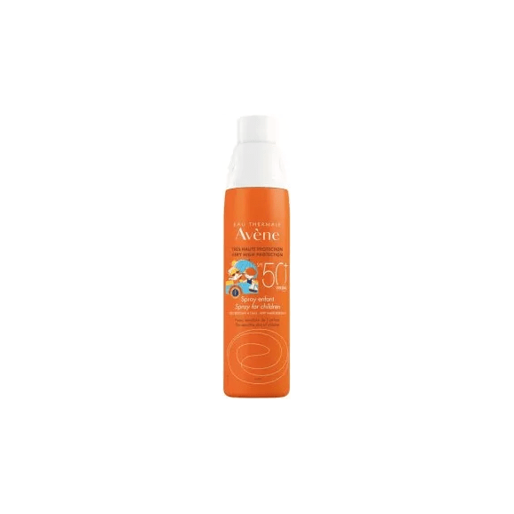 Avene Sun, wodoodporny spray ochronny do twarzy i ciała dla dzieci, skóra wrażliwa, SPF50+, 200 ml - zdjęcie produktu