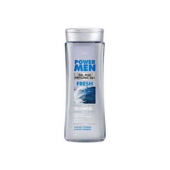 Joanna Power Men Fresh, żel pod prysznic 3w1, 300 ml - zdjęcie produktu