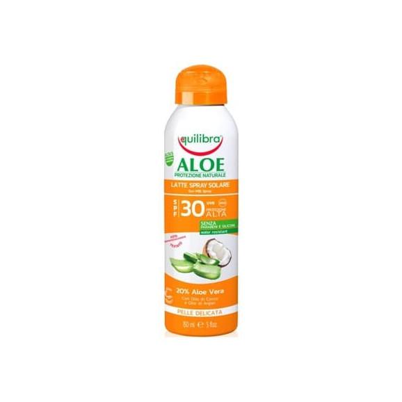 Equilibra Aloe, aloesowe mleczko przeciwsłoneczne w sprayu, SPF 30, 150 ml - zdjęcie produktu