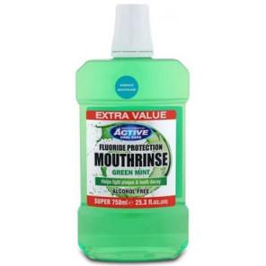 Beauty Formulas Active Oral Care Green Mint, płyn do płukania jamy ustnej, 750 ml - zdjęcie produktu