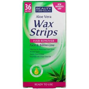 Beauty Formulas Aloe Vera Wax Strips, plastry do depilacji ciała, 36 szt. - zdjęcie produktu