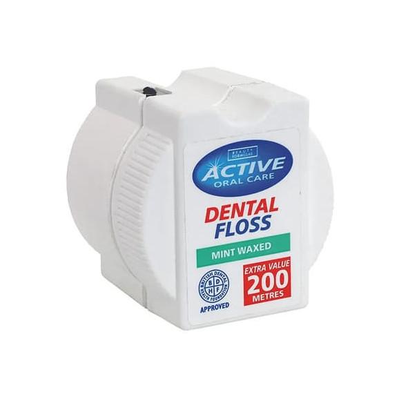 Beauty Formulas Active Oral Care, nić dentystyczna, miętowa, woskowana, 200 m, 1 szt. - zdjęcie produktu