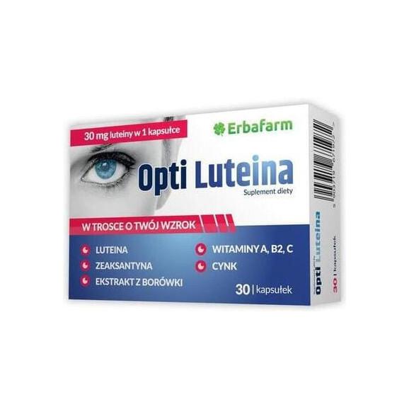 Erbafarm Opti Luteina 30 mg, kapsułki, 30 szt. - zdjęcie produktu