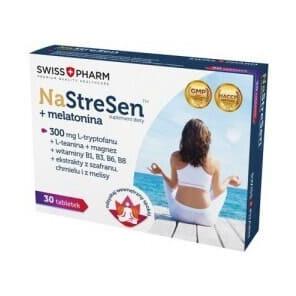 Swiss Pharm NaStreSen + melatonina, tabletki, 30 szt. - zdjęcie produktu