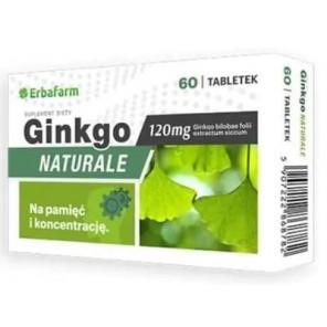 Erbafarm Ginkgo Naturale, tabletki, 60 szt. - zdjęcie produktu