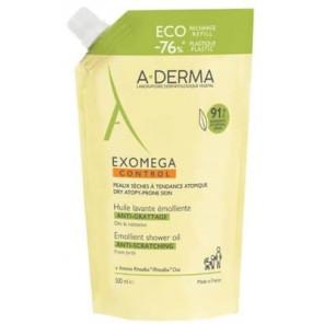 A-Derma Exomega Control, olejek emolient pod prysznic, zapas, 500 ml - zdjęcie produktu