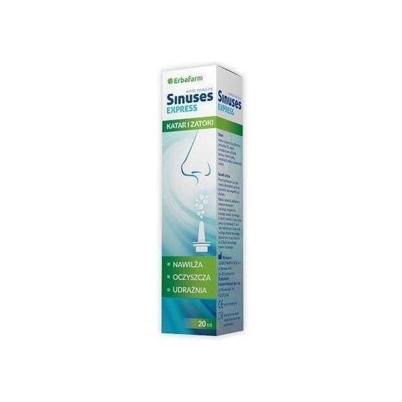 Erbafarm Sinuses Express, spray do nosa, 20 ml - zdjęcie produktu