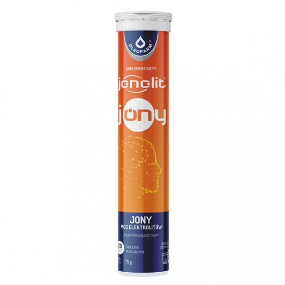 Jonolit Jony, tabletki musujące o smaku pomarańczowym, 20 szt. - zdjęcie produktu