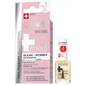 Eveline Cosmetics Nail Therapy Professional MED+, olejek wcierka do paznokci, 12 ml - zdjęcie produktu