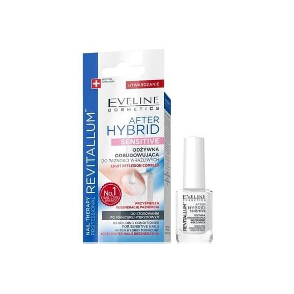 Eveline Cosmetics Nail Therapy Professional After Hybrid Sensitive, odżywka do paznokci odbudowująca, 12 ml - zdjęcie produktu