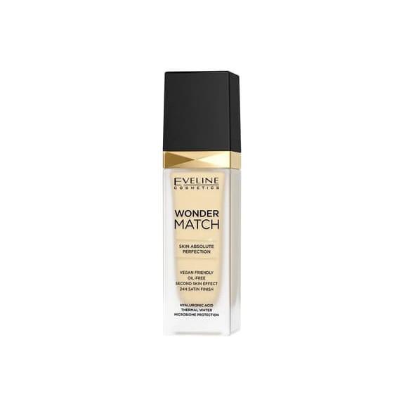 Eveline Cosmetics Wonder Match, luksusowy podkład dopasowujący się, 45 Honey, 30 ml - zdjęcie produktu