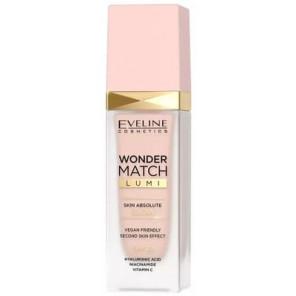 Eveline Cosmetics Wonder Match Lumi, podkład rozświetlający, SPF 20, 10 Vanilla Warm, 30 ml - zdjęcie produktu