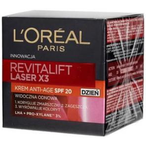 L’Oreal Paris Revitalift Laser X3 Anti-Age 40+, SPF 20, krem na dzień, 50 ml - zdjęcie produktu