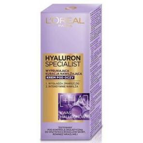 L'Oreal Paris Hyaluron Specialist, krem nawilżający pod oczy z kwasem hialuronowym, 15 ml - zdjęcie produktu