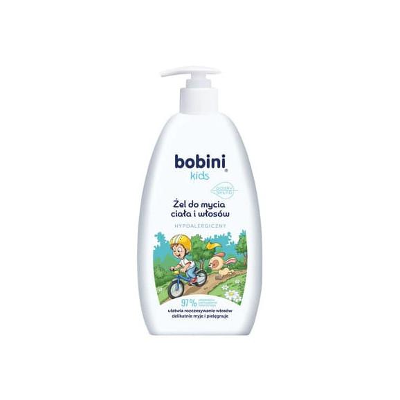 Bobini Kids, żel do mycia włosów i ciała, hipoalergiczny, z pompką, 500 ml - zdjęcie produktu