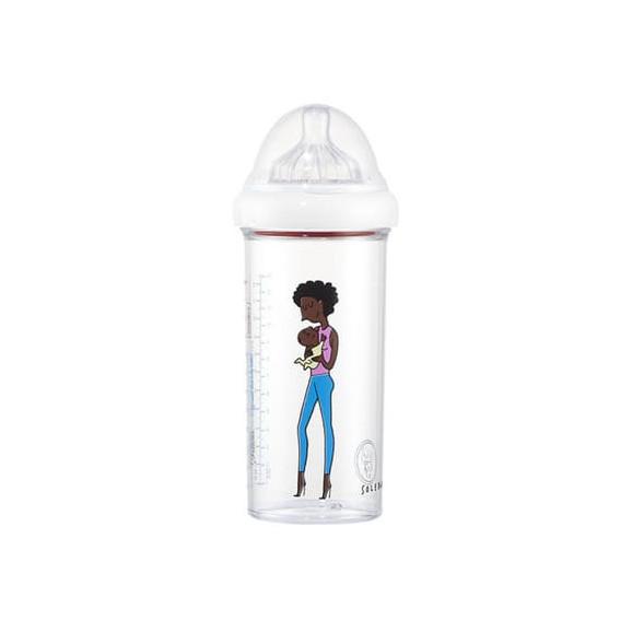 Le Biberon Français, tritanowa butelka ze smoczkiem do karmienia niemowląt 6 m+, Afromama, 360 ml - zdjęcie produktu