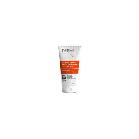 DERMI Sun Nawilżający krem ochronny do twarzy SPF50, 50ml - zdjęcie produktu