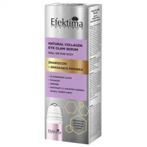 EFEKTIMA Eye Glam Natural Collagen, zmarszczki + opadająca powieka, roll-on pod oczy, 15 ml - zdjęcie produktu