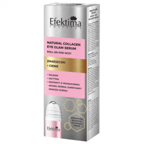 EFEKTIMA Eye Glam Natural Collagen, zmarszczki + cienie, roll-on pod oczy, 15 ml - zdjęcie produktu