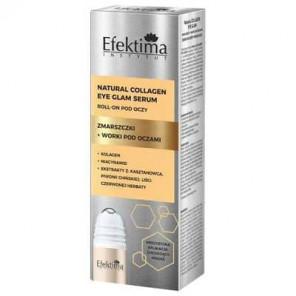EFEKTIMA Eye Glam Natural Collagen, zmarszczki + worki pod oczami, roll-on pod oczy, 15 ml - zdjęcie produktu