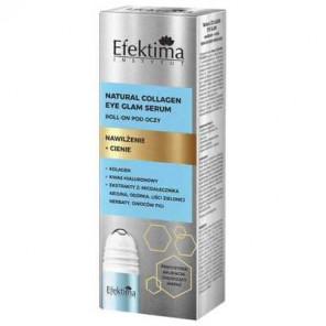 EFEKTIMA Eye Glam Natural Collagen, nawilżenie + cienie, roll-on pod oczy, 15 ml - zdjęcie produktu
