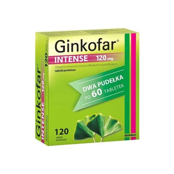 Ginkofar Intense 120 mg, tabletki powlekane, 120 szt. - zdjęcie produktu