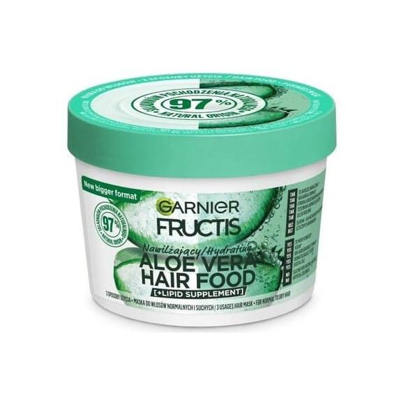 Garnier Fructis Hair Food Aloe Vera, maska nawilżająca do włosów normalnych i suchych, 400 ml - zdjęcie produktu