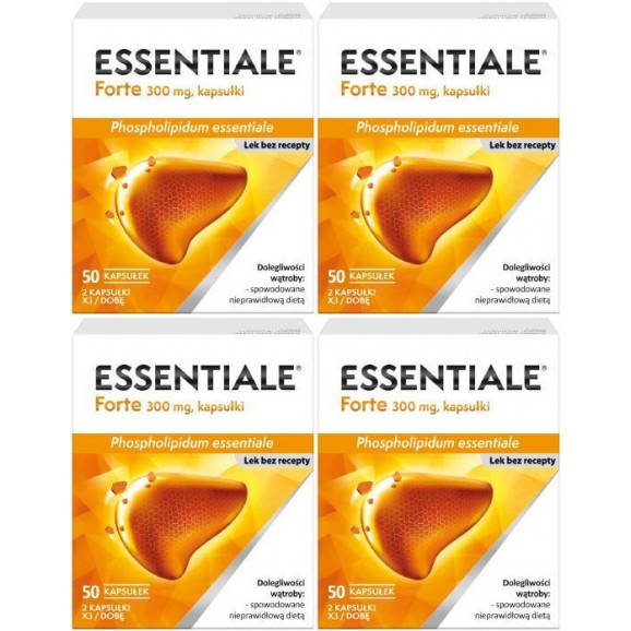 Essentiale Forte 300 mg, kapsułki, 50 szt. zestaw x 4 - zdjęcie produktu