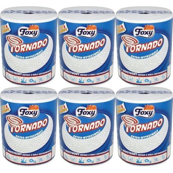 Foxy Tornado, ręcznik papierowy 3-warstwowy, 1 kg papieru, zestaw x 6 - zdjęcie produktu