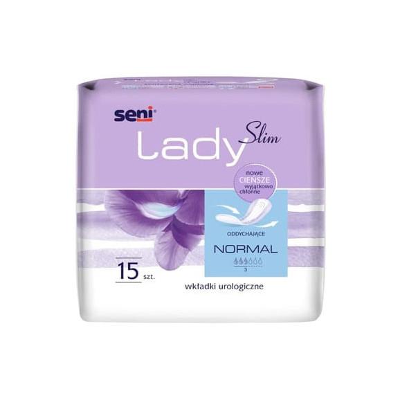 Seni Lady Slim Normal, wkładki urologiczne dla kobiet, 15 szt. - zdjęcie produktu