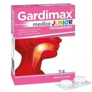 Gardimax Medica Junior truskawkowy, tabletki do ssania, 24 szt. - zdjęcie produktu