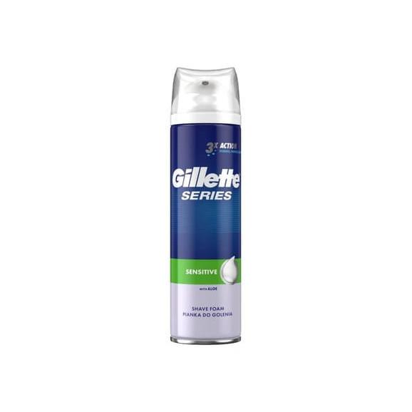 Gillette Series Sensitive Aloe Vera, pianka do golenia, 250 ml - zdjęcie produktu