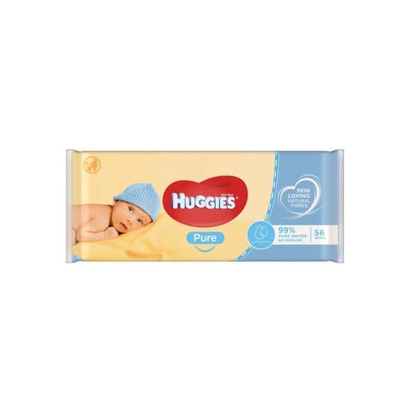 Huggies Pure, chusteczki nawilżane, 56 szt. - zdjęcie produktu