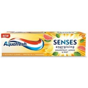 Aquafresh Senses Energising Grapefruit Lemon & Mint, pasta do zębów z fluorkiem, 75 ml - zdjęcie produktu