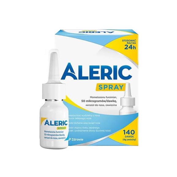 Aleric Spray 50 µg/ dawkę, aerozol do nosa, zawiesina, 140 dawek, 18 g Aleric Spray 50 µg/ dawkę, aerozol do nosa, zawiesina, 140 dawek, 18 g - zdjęcie produktu