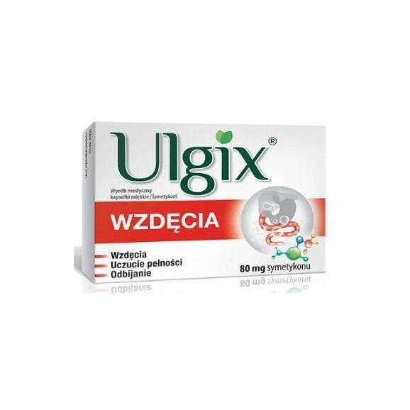 Ulgix Wzdęcia 80 mg, kapsułki, 25 szt. Ulgix Wzdęcia 80 mg, kapsułki, 25 szt. - zdjęcie produktu