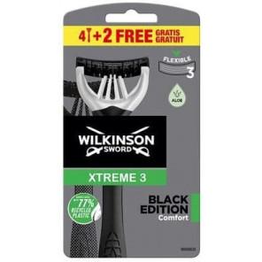 Wilkinson Xtreme 3 Black Edition Comfort, jednorazowe maszynki do golenia, 6 szt. - zdjęcie produktu